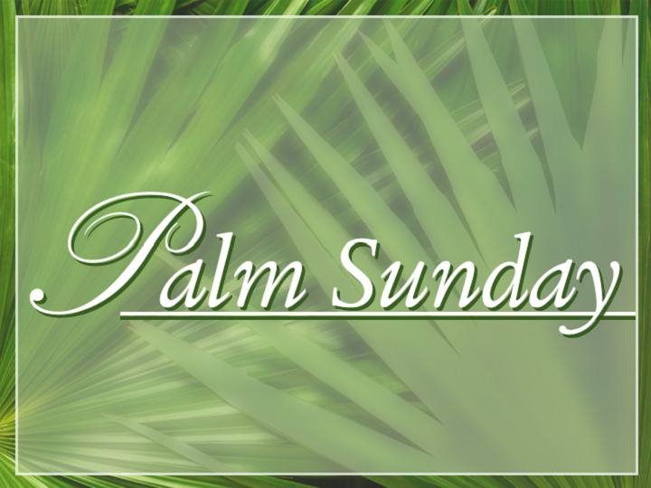 Today Is Palm Sunday, Ushers In Holy Week