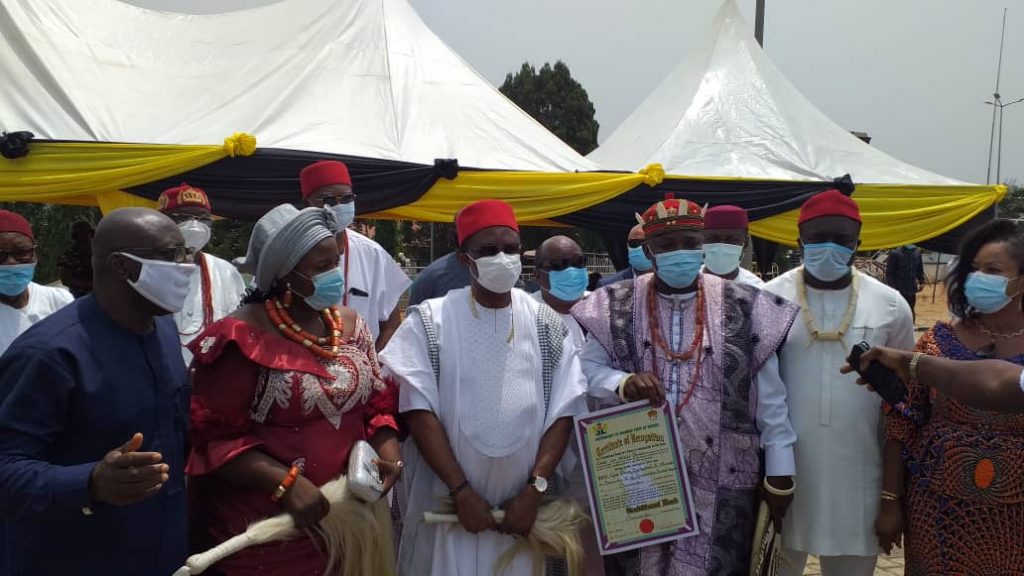 Anambra State Govt Presents Certificates Of  Recognition To New Traditional Rulers Of Ideani, Ugbene and Osumoghu Communities