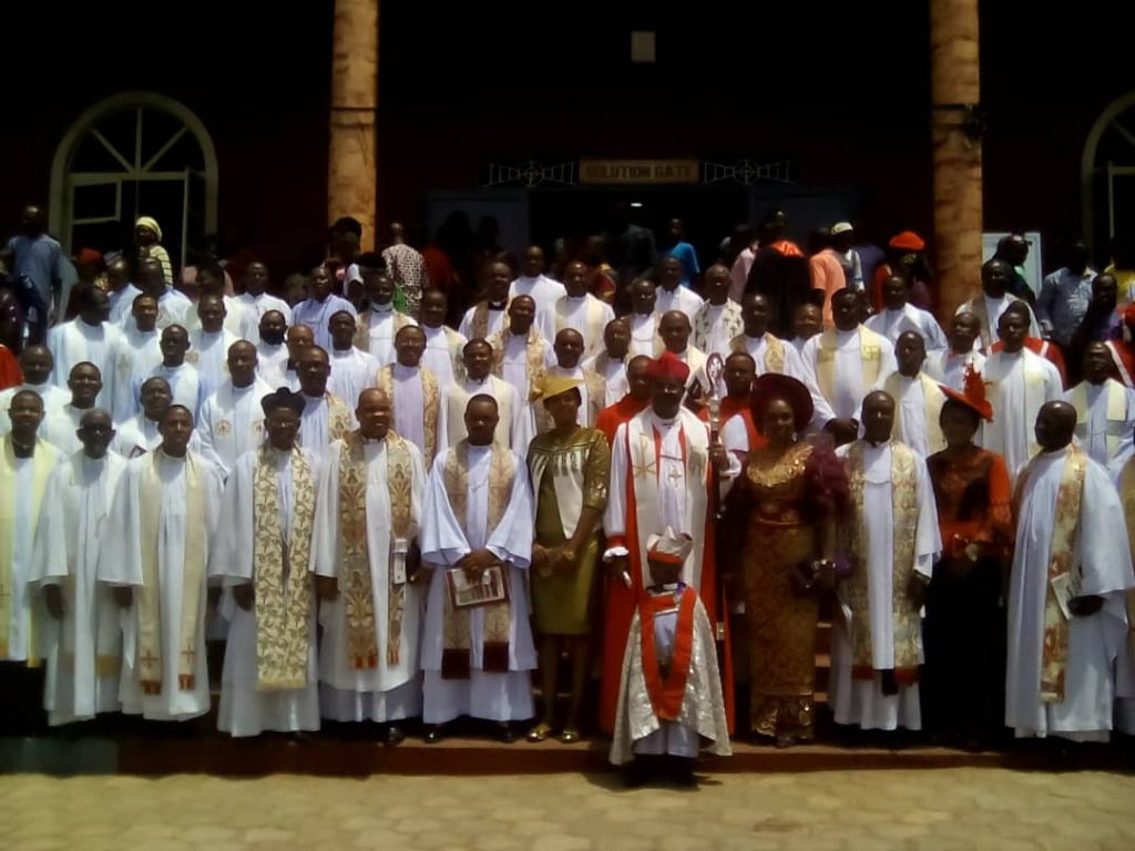 Bishop Nwokolo Installs Rev Canon Sunday Iloh  Vicar St. Peter’s Anglican Church Nkpor -Agu Idemili North  Council Area