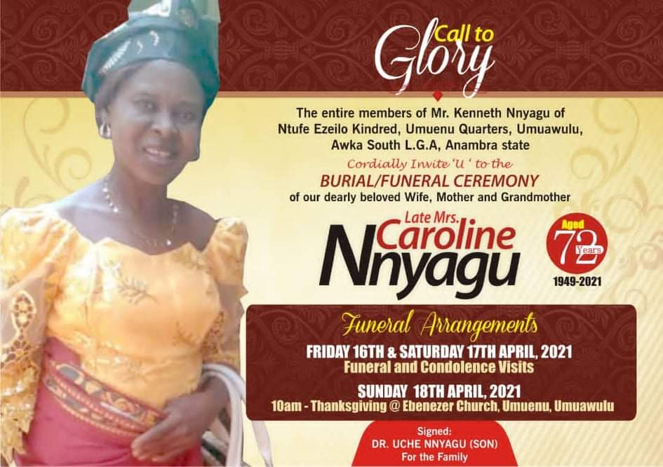 Commentary – Epitaph Of Late Mrs Caroline Nnyagu