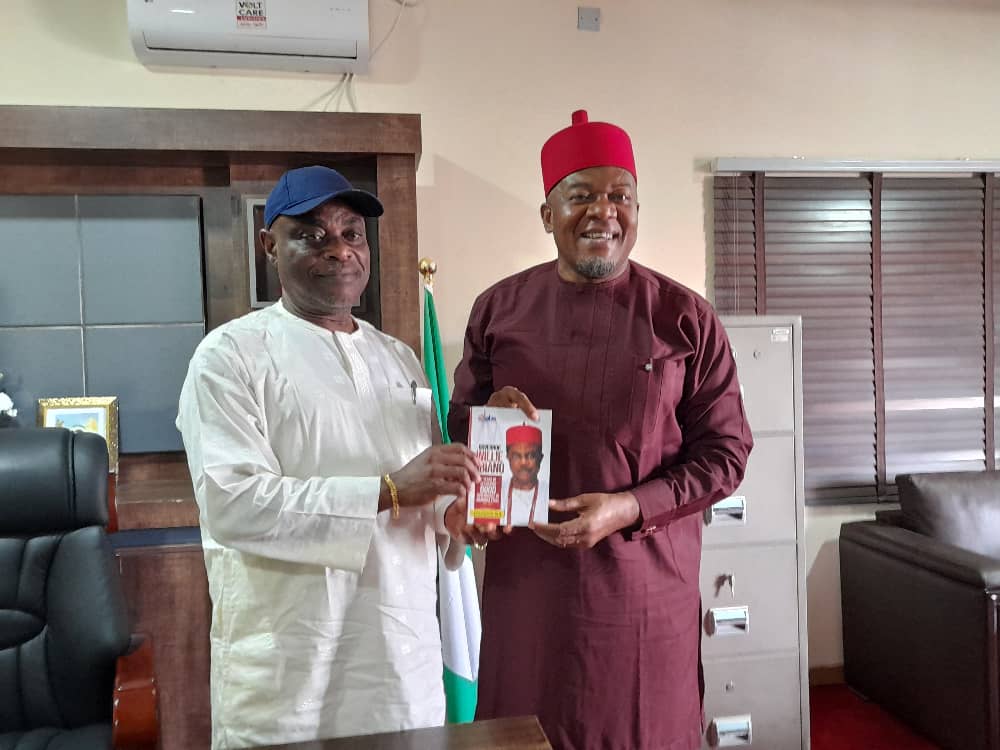 MD/CEO ABS Chief Dr. Nworah Presents Book On Governor Obiano To APGA Leadership In Abuja