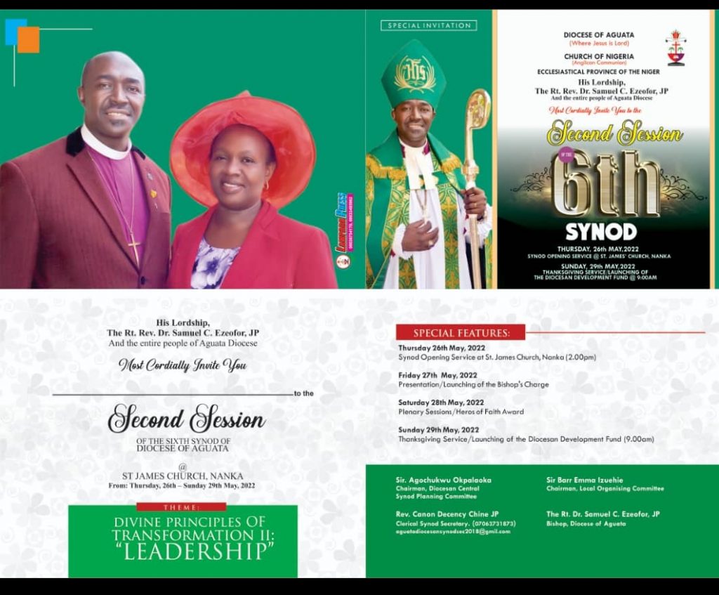 THE SECOND SESSION OF THE SIXTH SYNOD OF AGUATA DIOCESE