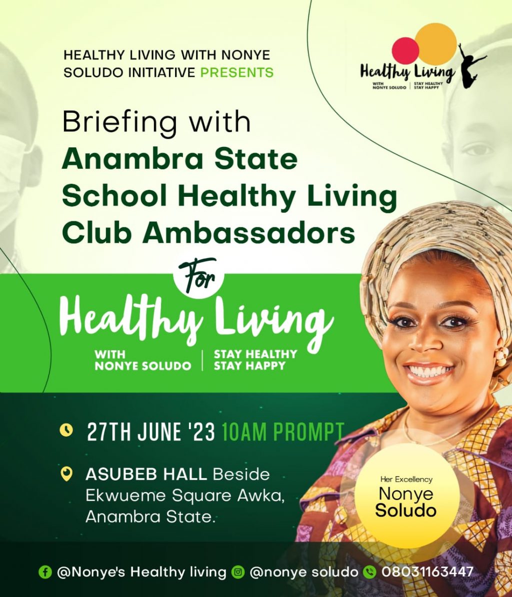 Mrs Soludo  To Induct  200 Teachers Into Healthy Living with Nonye Soludo Today