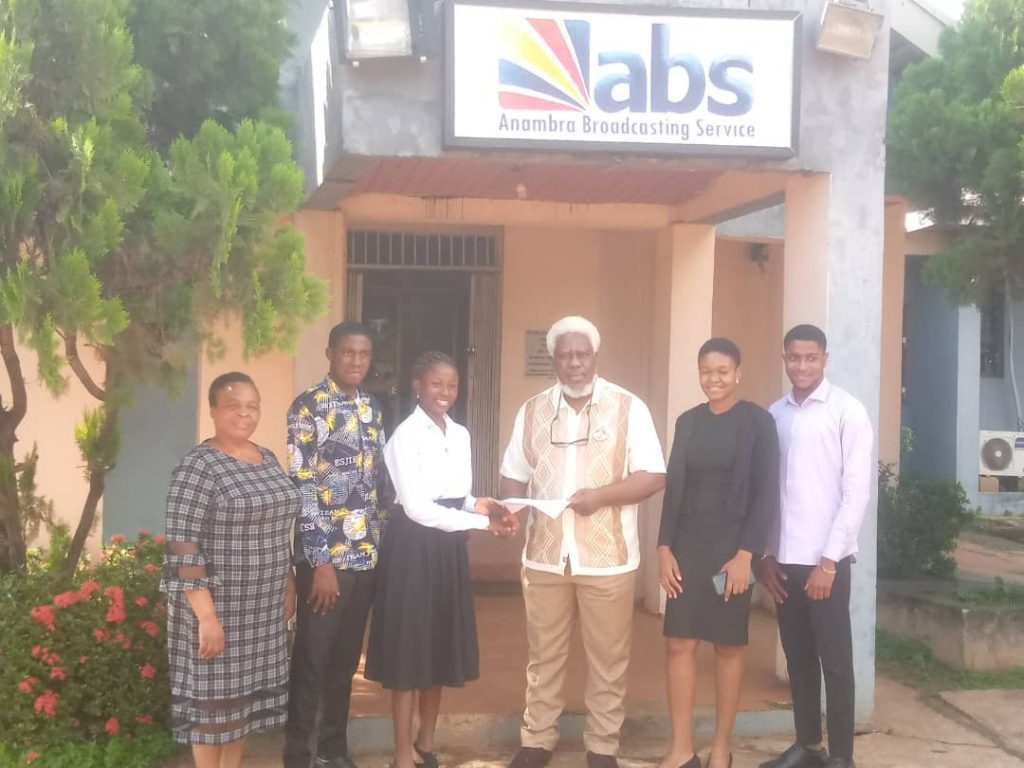 Anambra State Children’s Parliament Visits  ABS MD, Obidiegwu In Awka