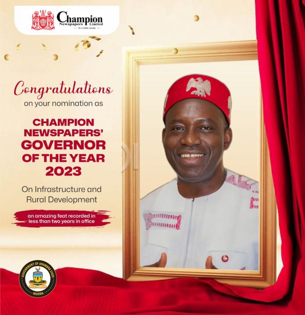 Soludo Dedicates Governor Of The Year Award  To Ndi Anambra