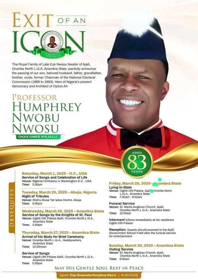Commentary: Tribute To Professor Humphrey Nwosu: A Hero Of Democracy And Scholar