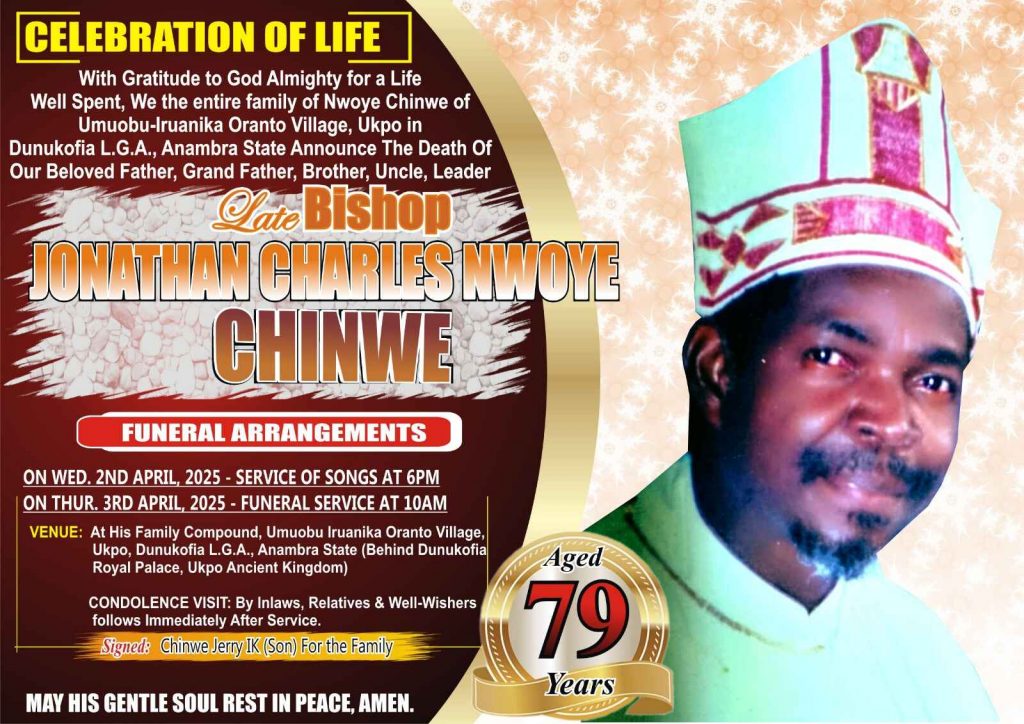 Commentary: Life And Times Of Late Bishop Jonathan Chinwe