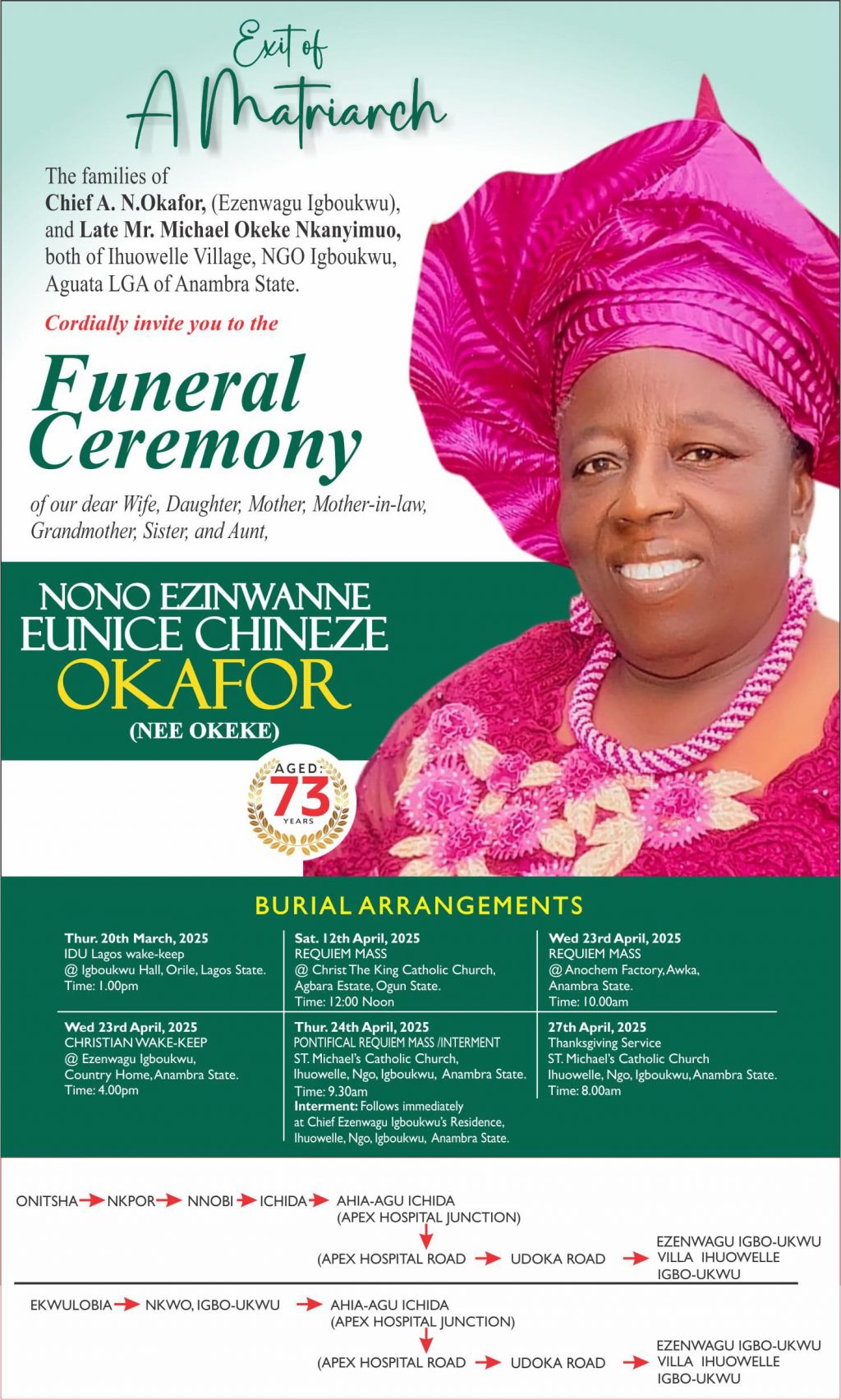 Commentary: Late Mrs Eunice  Okafor Goes Home